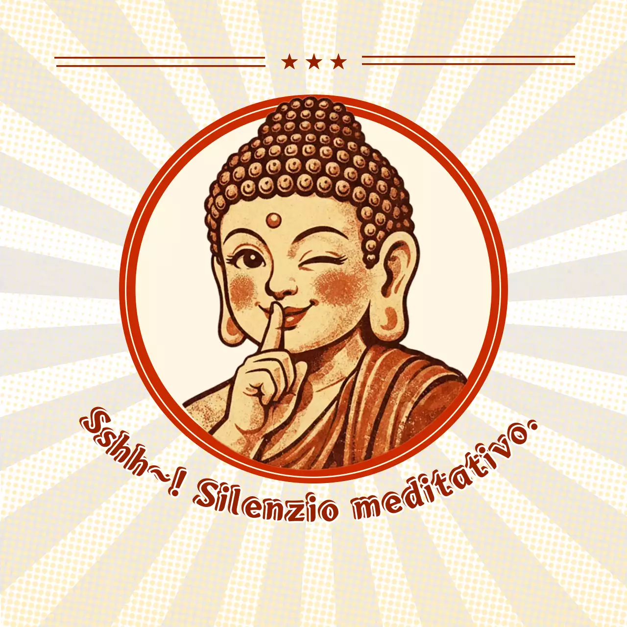 Guida alla pratica buddista retrò marrone