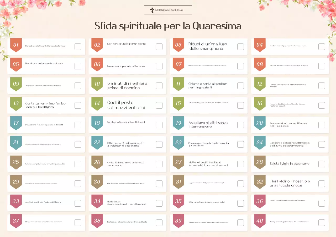 Guida alla sfida spirituale semplice rosa