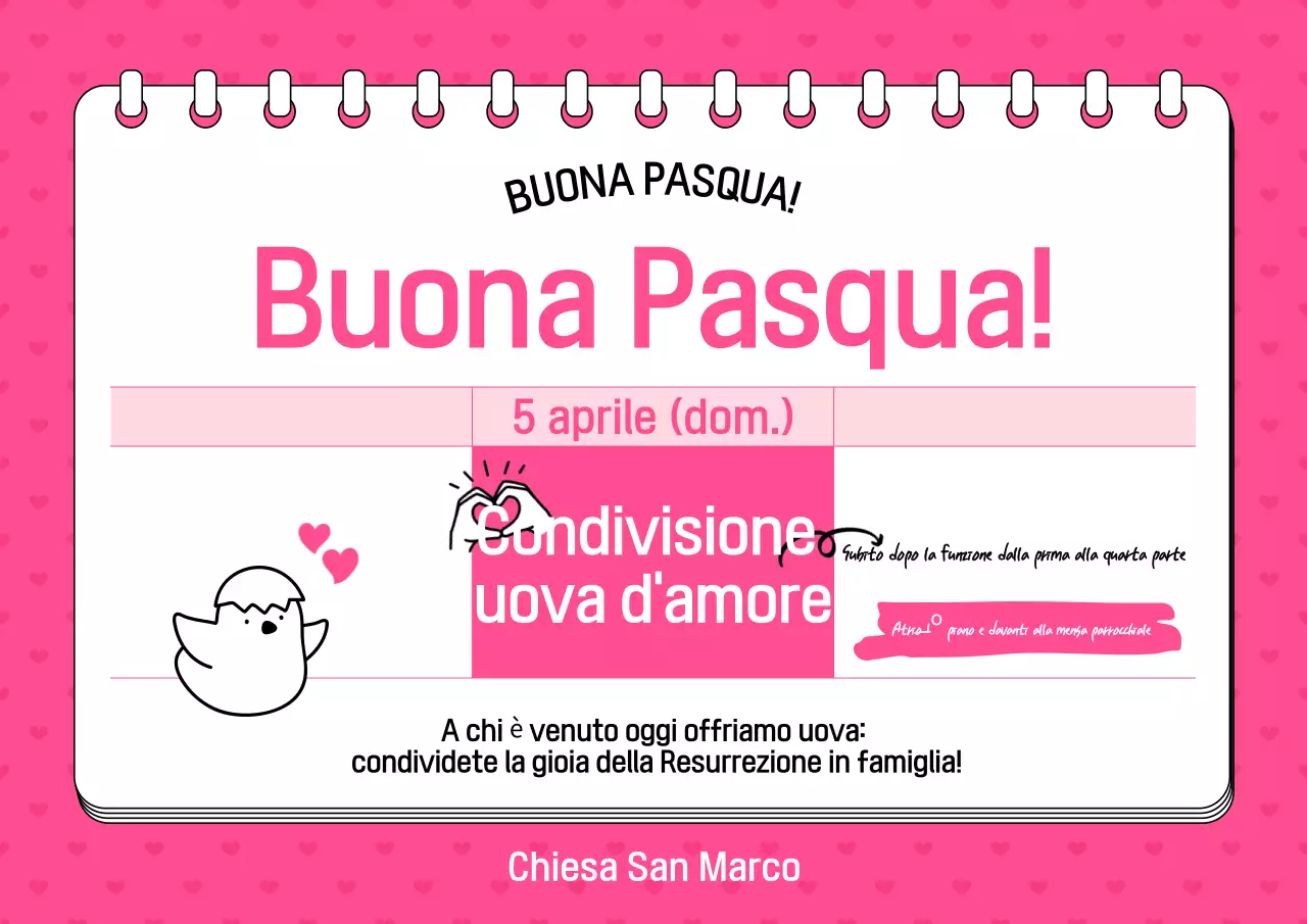 Guida all'evento pasquale Pink Baby