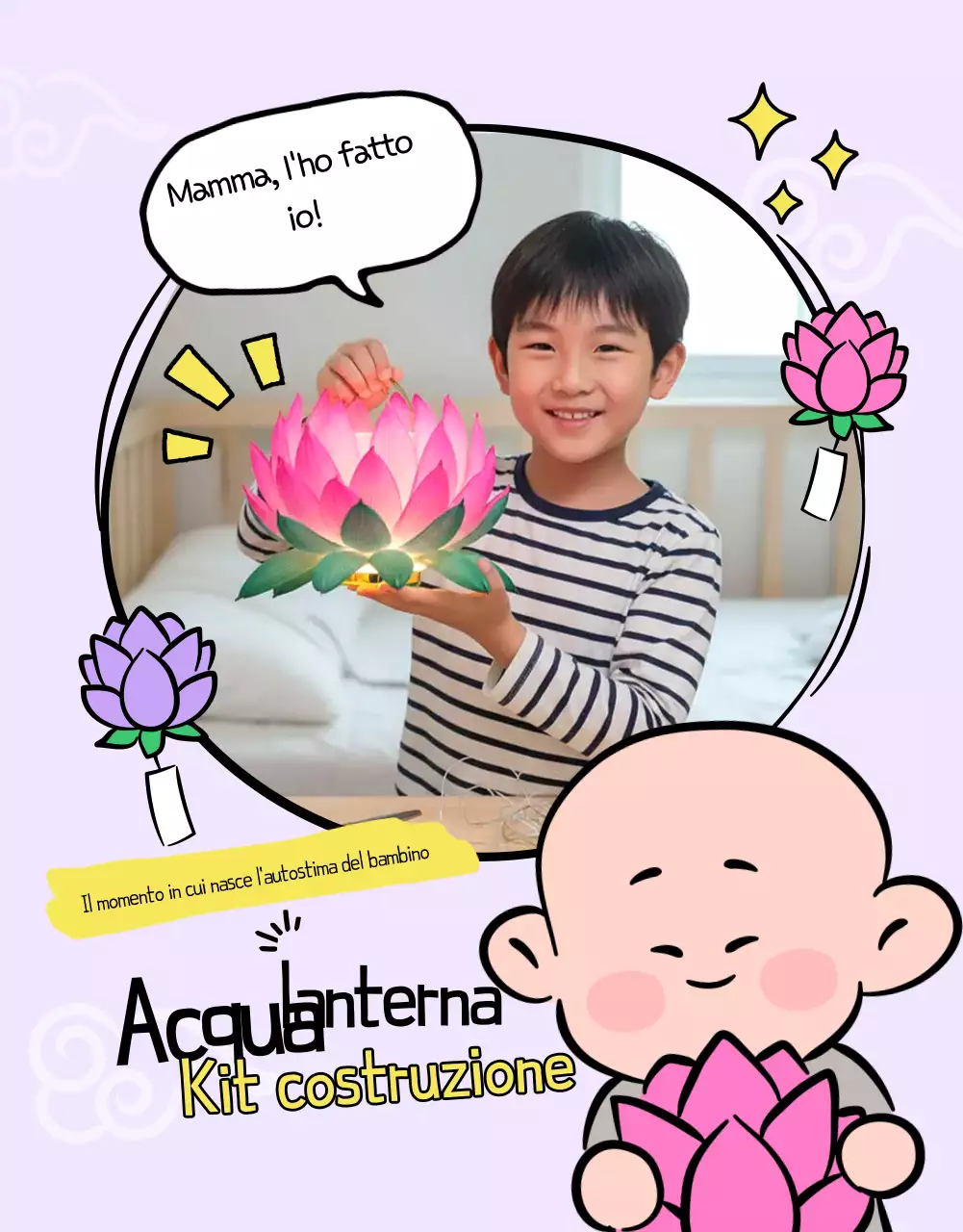 Promozione del kit per realizzare lanterne rosa per bambini