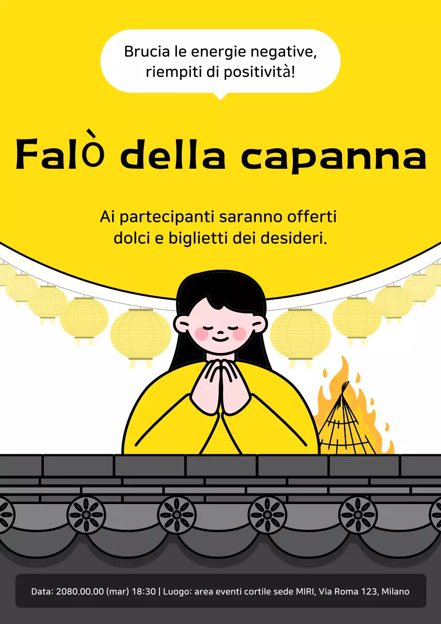 Evento tradizionale semplice giallo