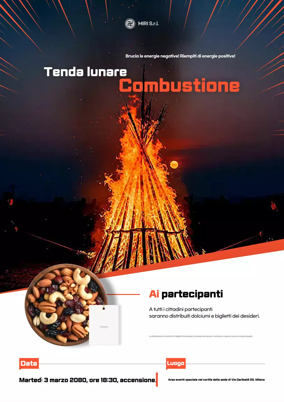 Evento di incendio della casa di Orange Clean Moon