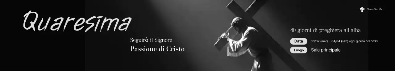 Guida semplice in bianco e nero per la Quaresima