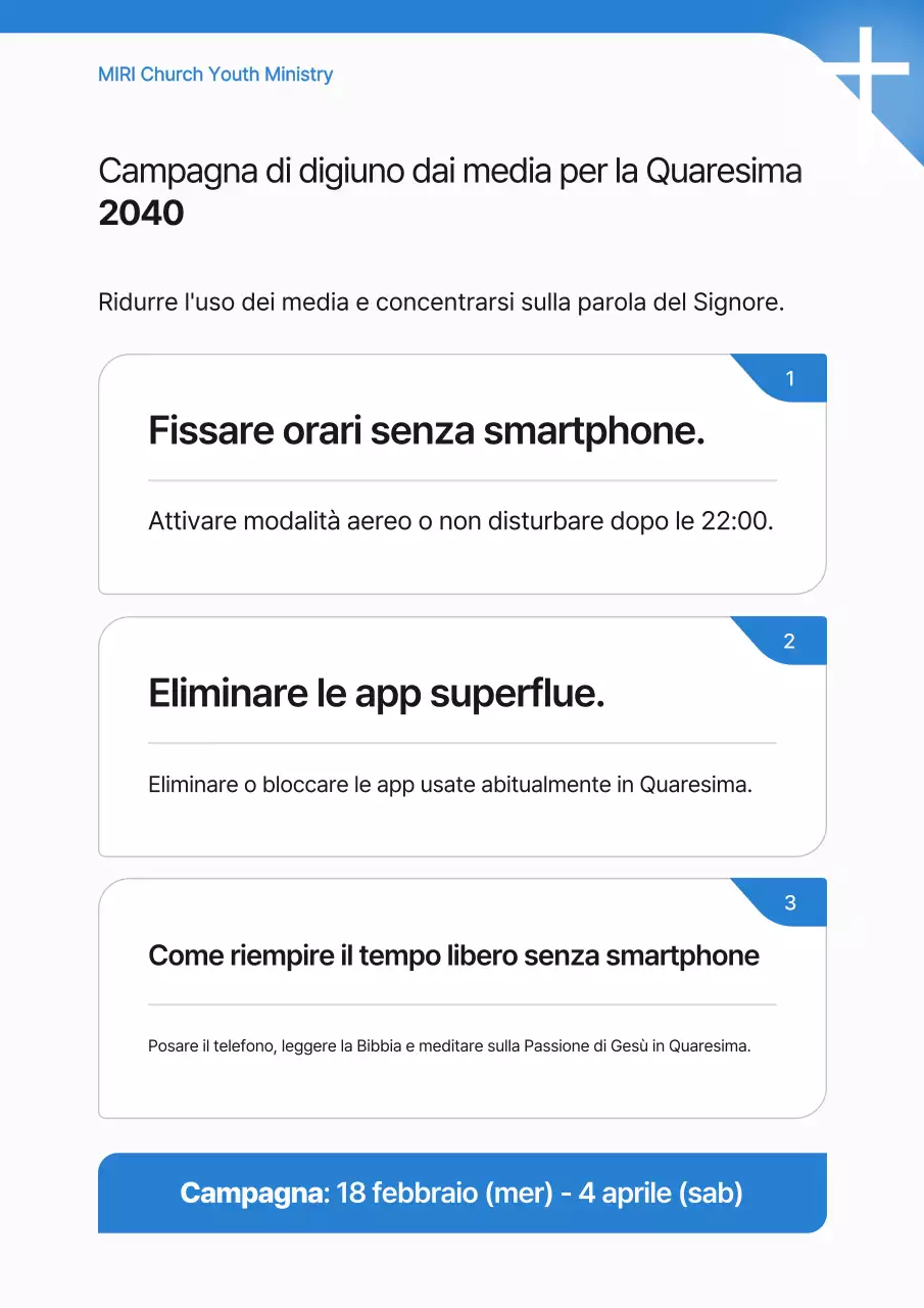 Guida alla campagna di digiuno di Blue Clean Media