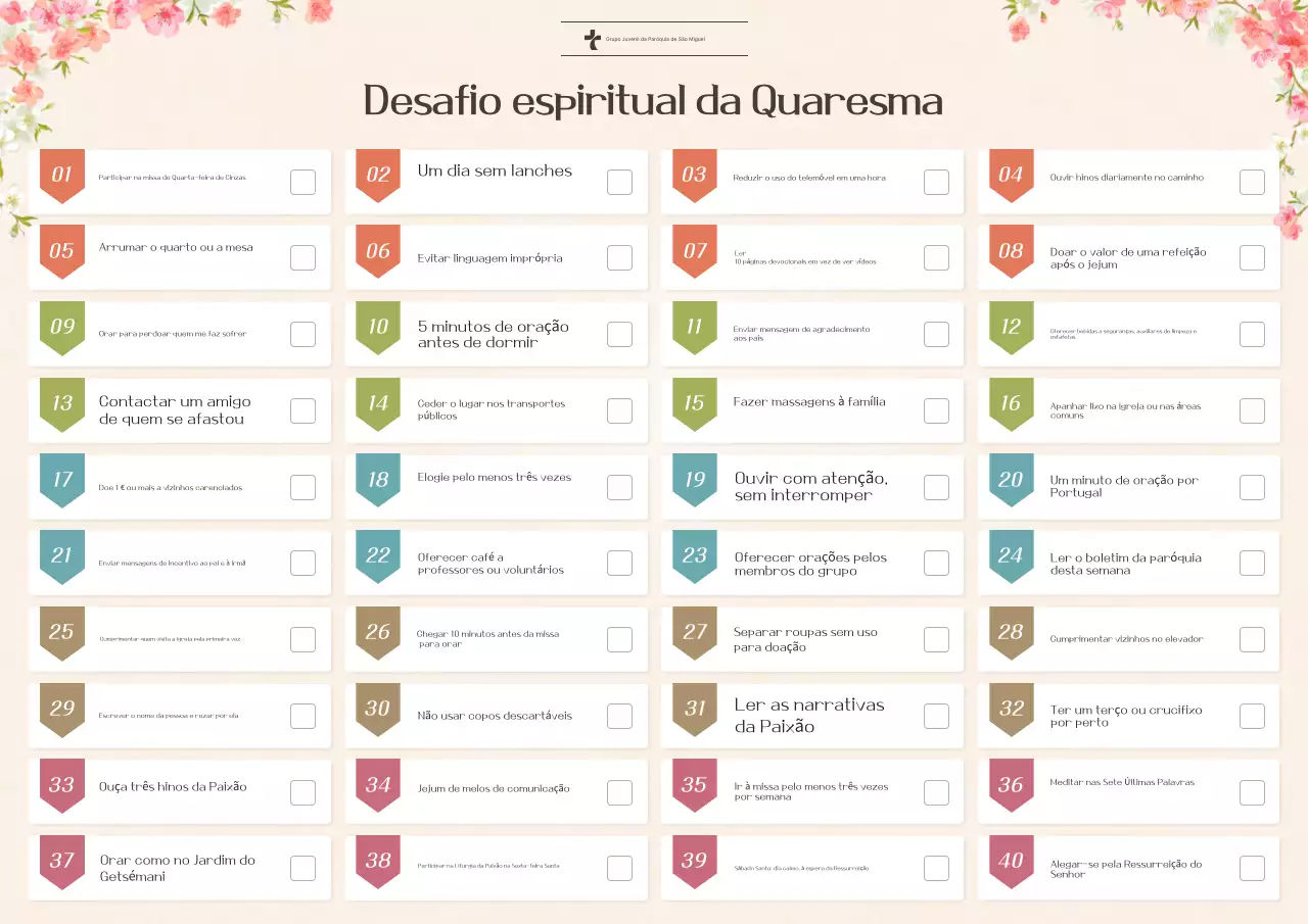 Guia para o Desafio Espiritual Simples Rosa