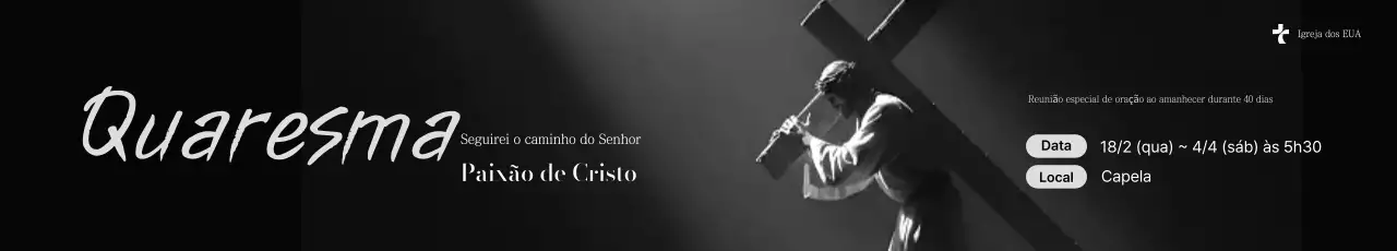 Guia simples em preto e branco para a Quaresma