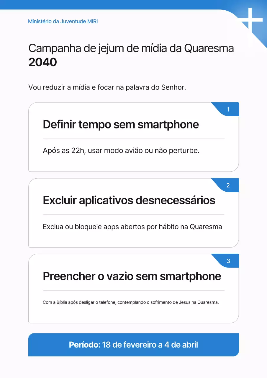 Guia da Campanha de Jejum da Blue Clean Media