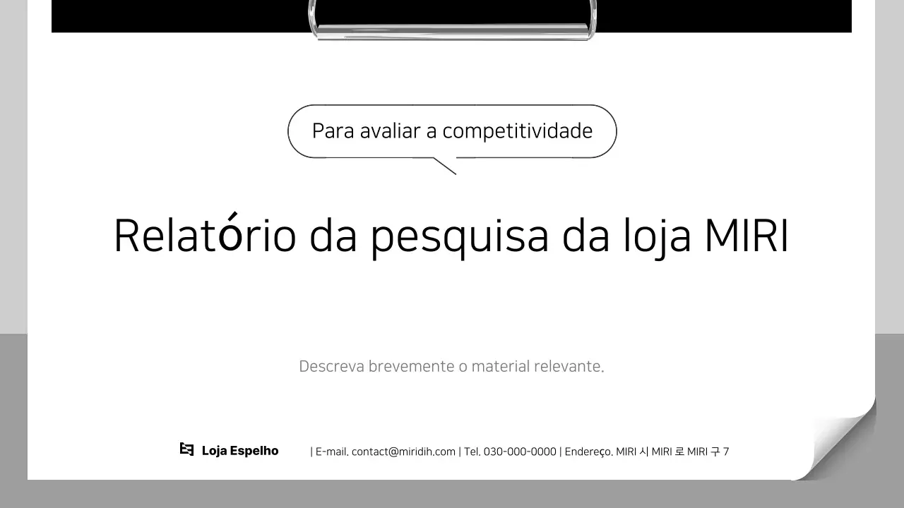 Guia para o Relatório da Pesquisa White Clean