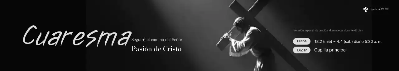 Guía sencilla de Cuaresma en blanco y negro