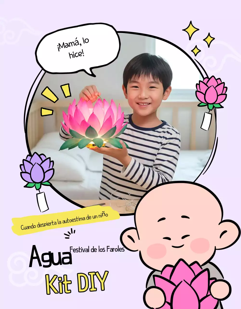 Promoción del kit para hacer linternas rosas para bebés