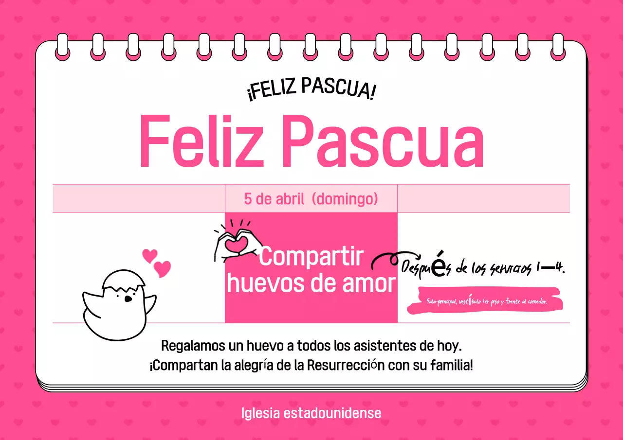 Guía de eventos de Pascua de Pink Baby