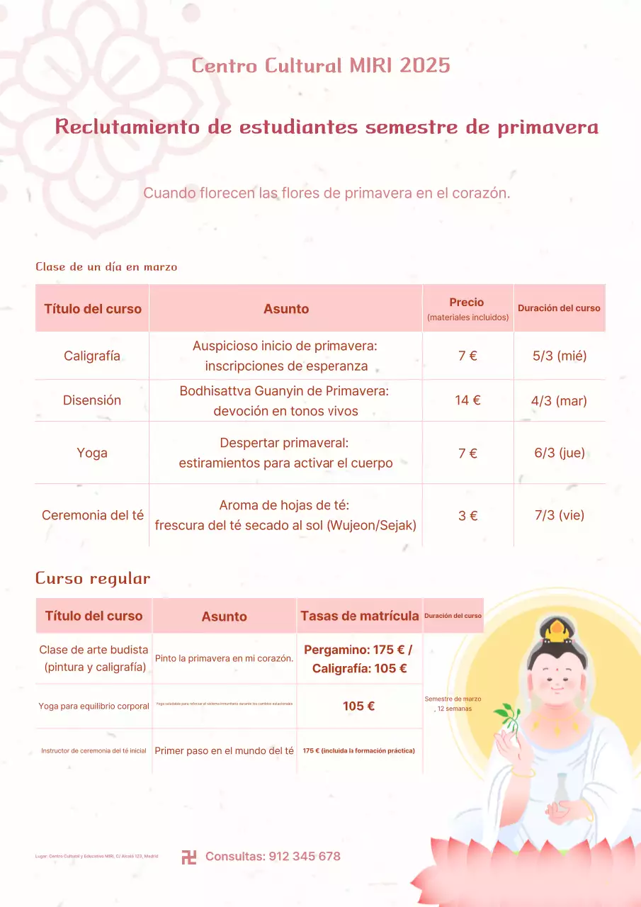 Guía de inscripción para estudiantes del semestre de primavera de Pink Simple