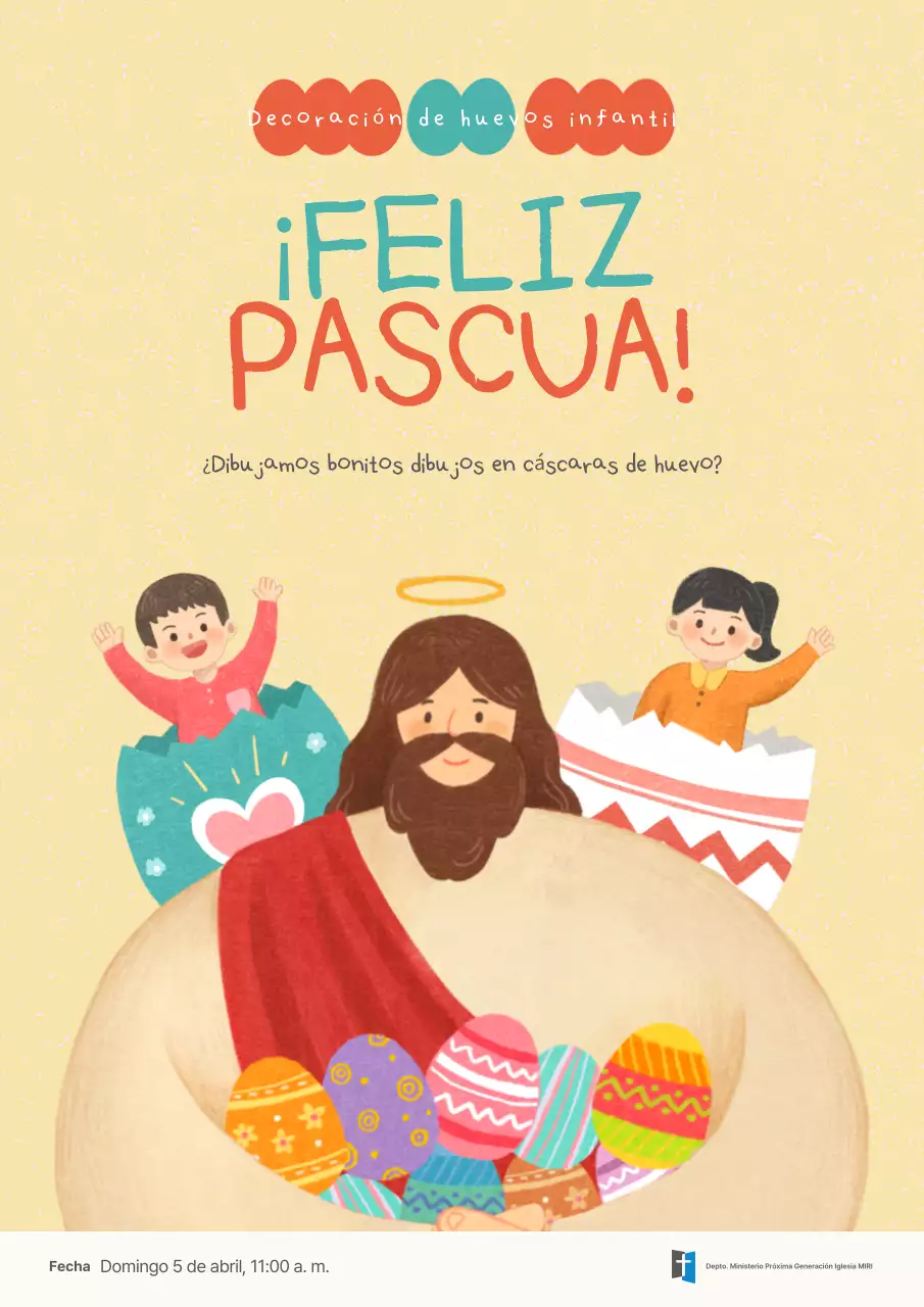 Evento de decoración de huevos sencillos para niños en amarillo