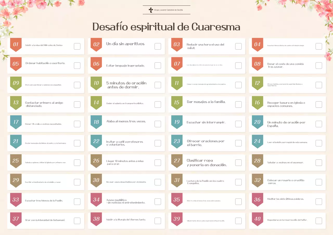 Guía para el Desafío Espiritual Simple Rosa