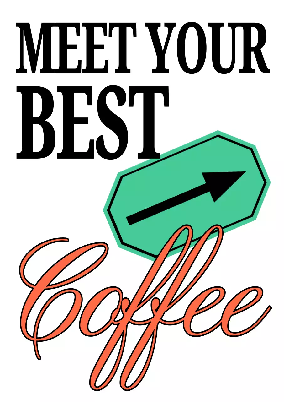 힙한 카페 홍보 포스터