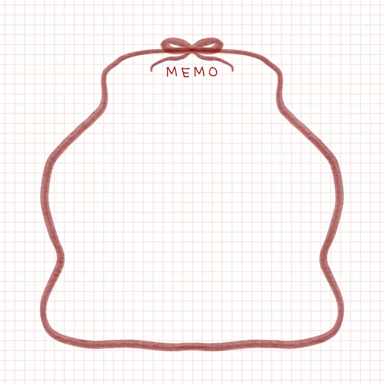 빨강 심플 메모 문구