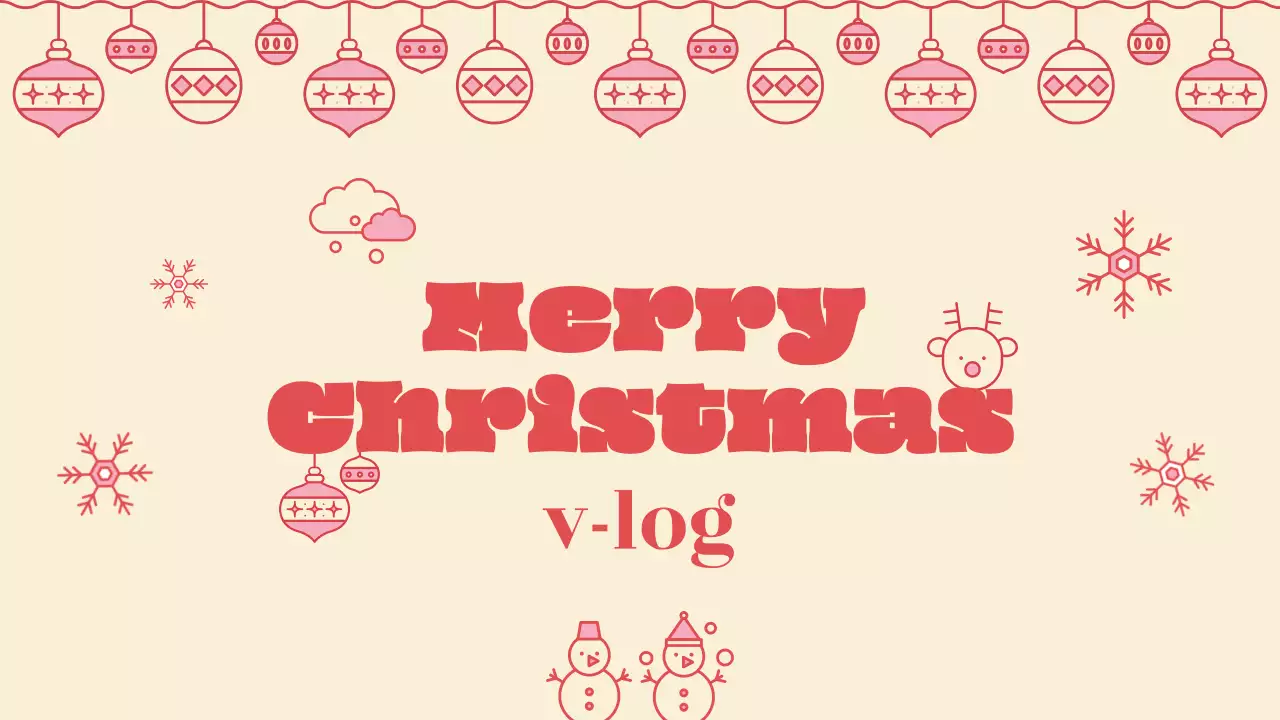 아이보리 귀여운 메리크리스마스 브이로그
