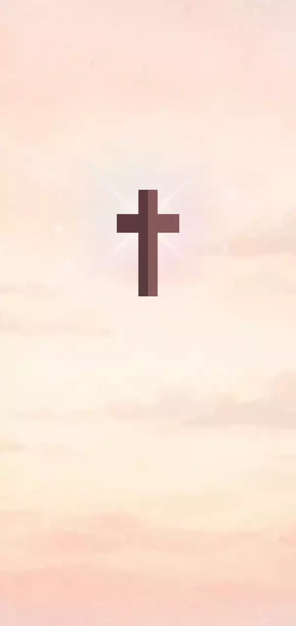 분홍색 미니멀 십자가 기념