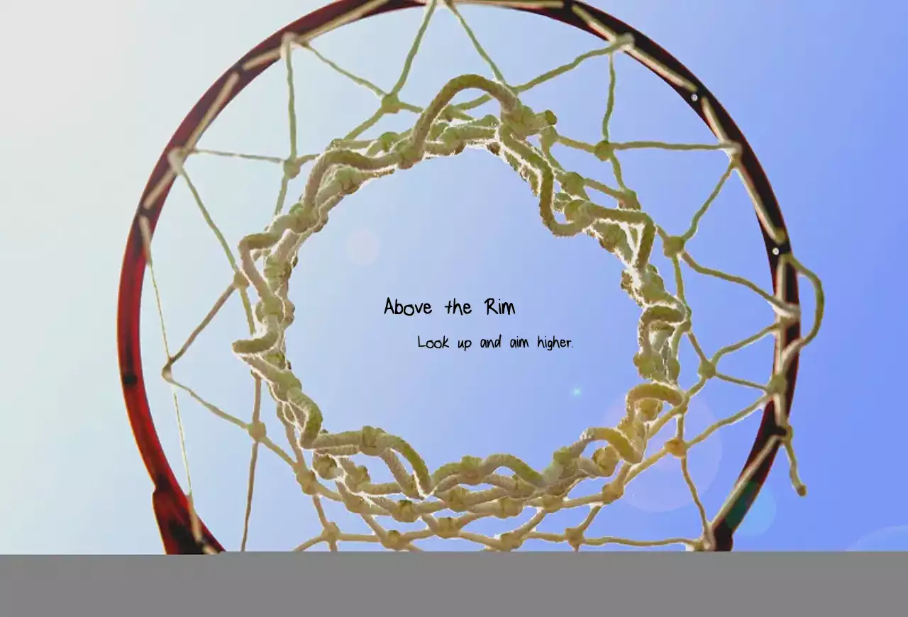 클로즈업 된 농구골대 엽서