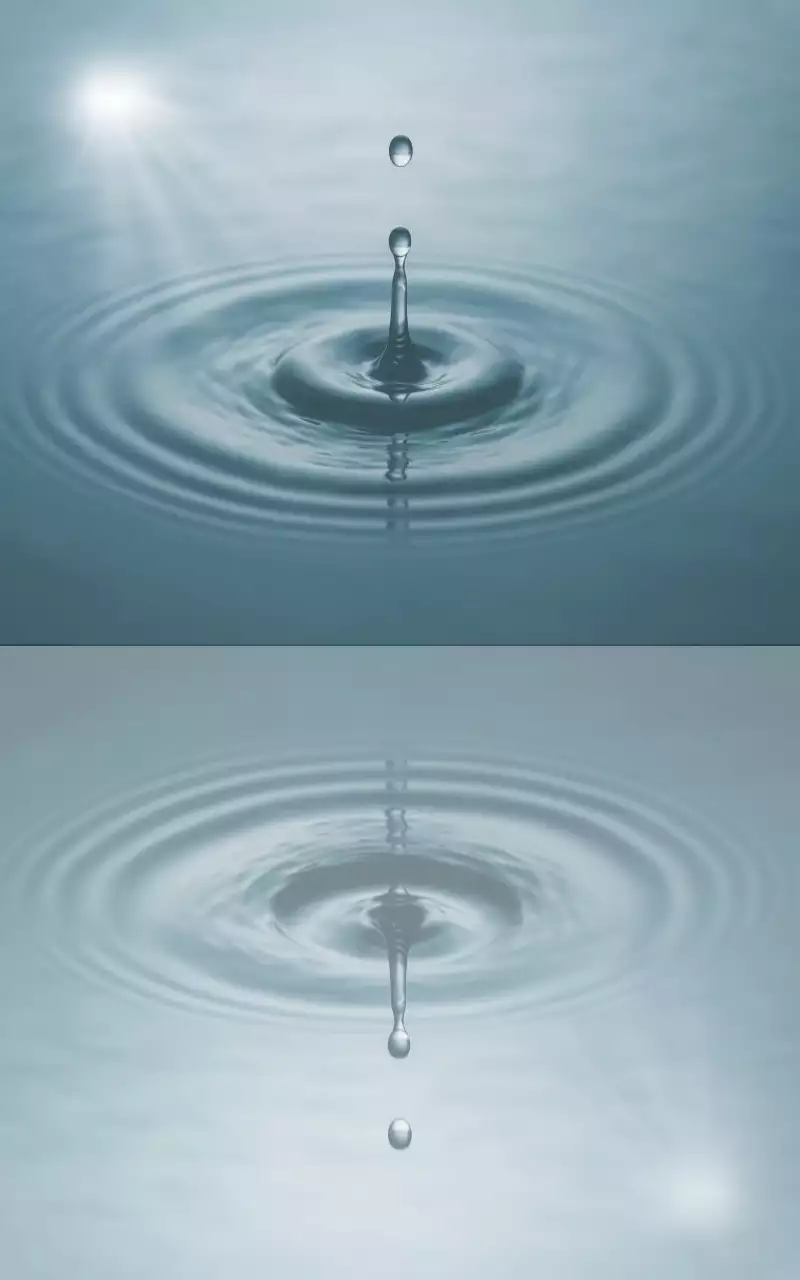 파랑 미니멀 물방울 자연