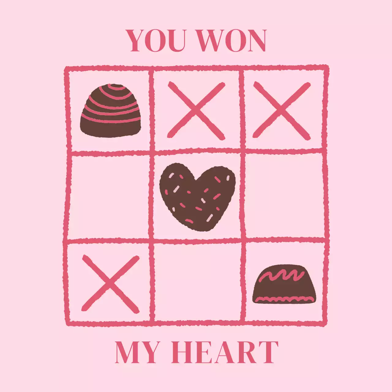 핑크 아기자기한 사랑 고백