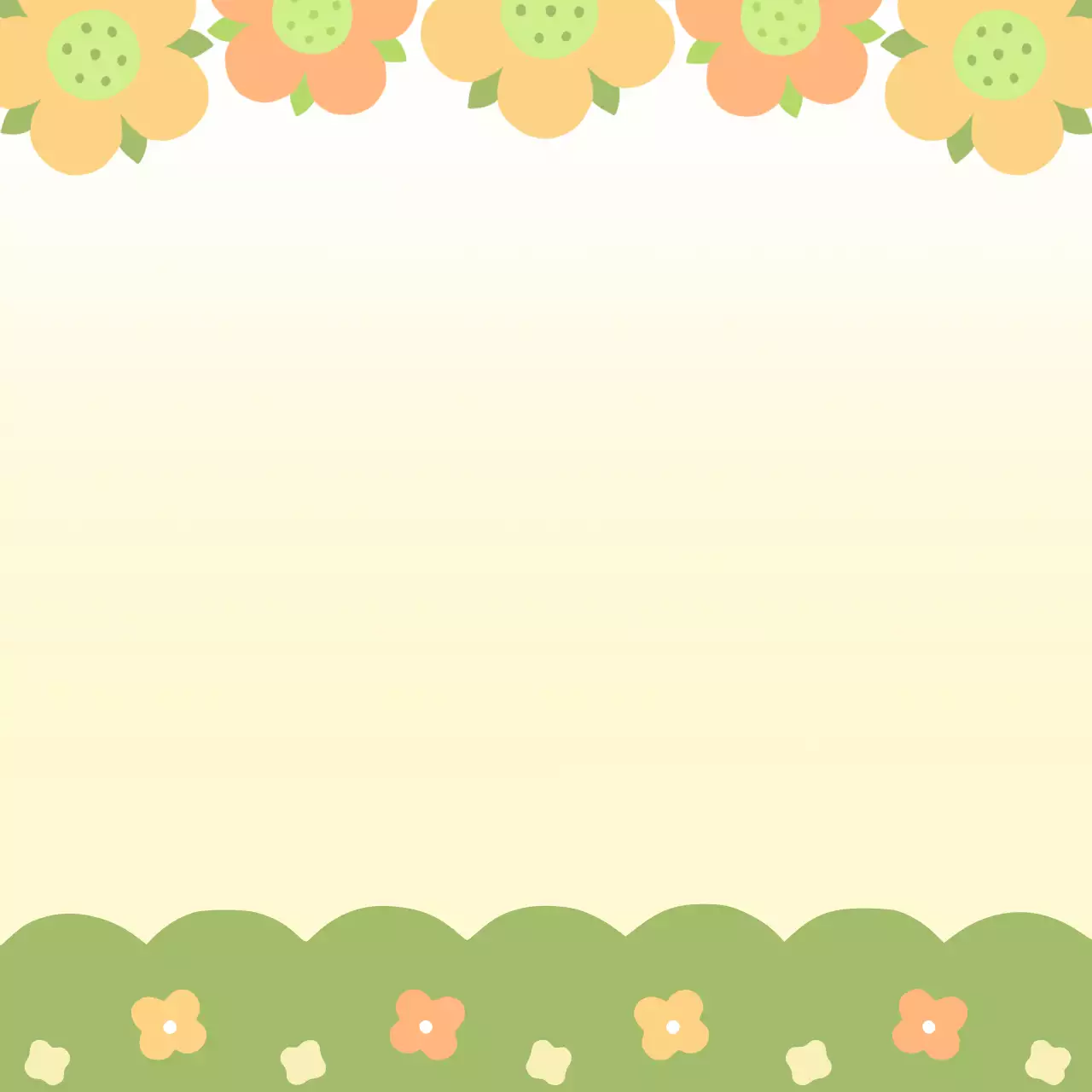 옐로우 자연 꽃무늬 라인 미니 노트