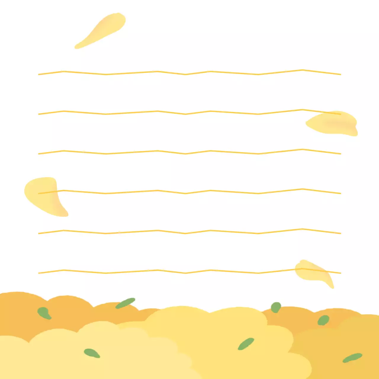 노랑 심플 편지 문구