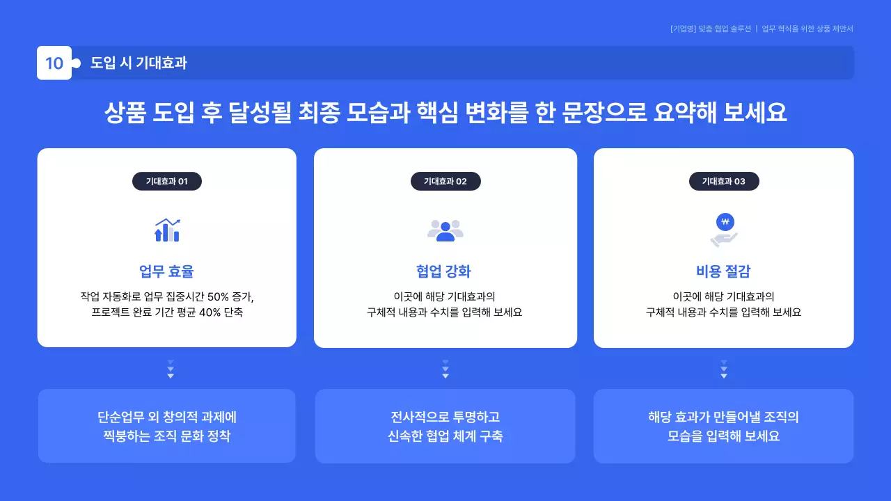 파랑 모던 업무혁신 제안서 홍보