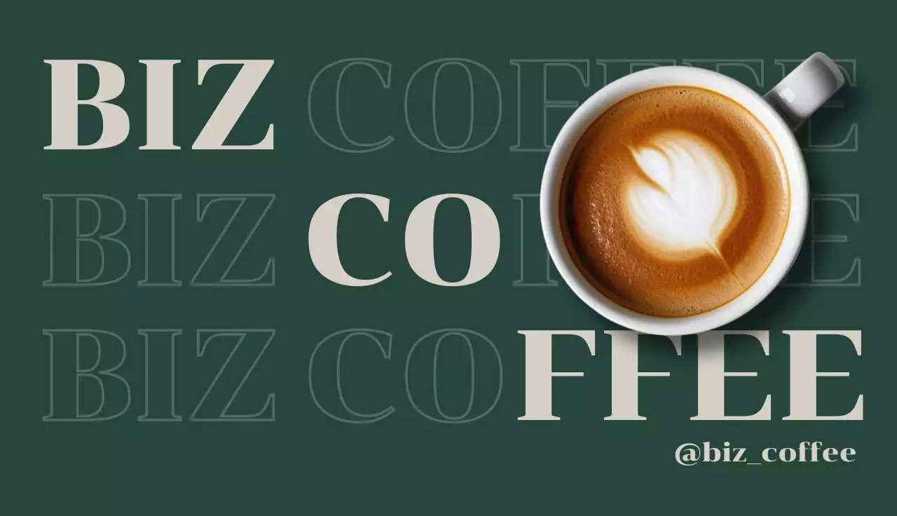 초록 모던 커피 홍보