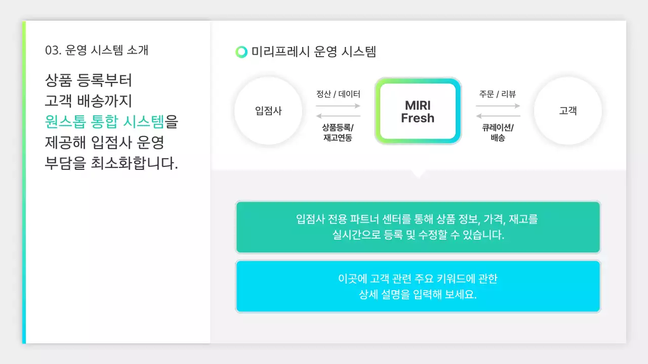 연두 미니멀 입점제안서 제안서