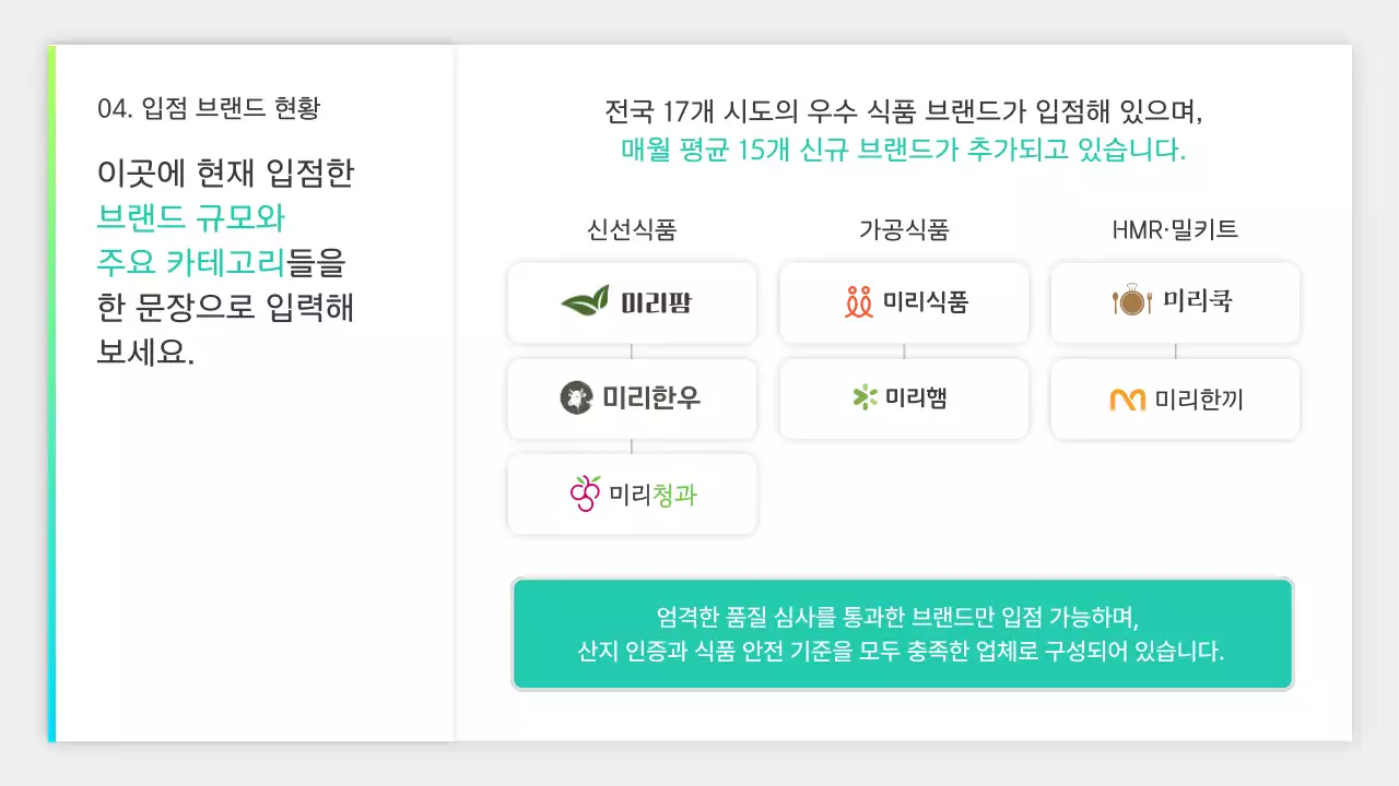 연두 미니멀 입점제안서 제안서