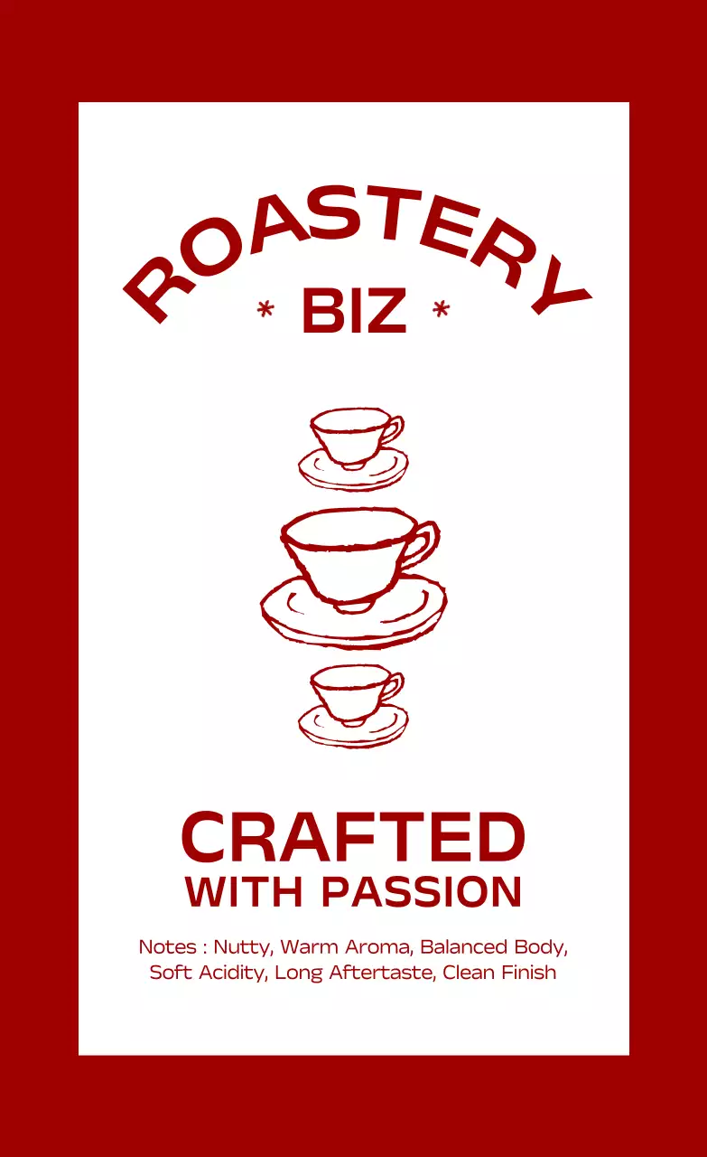 빨강 심플 커피 홍보