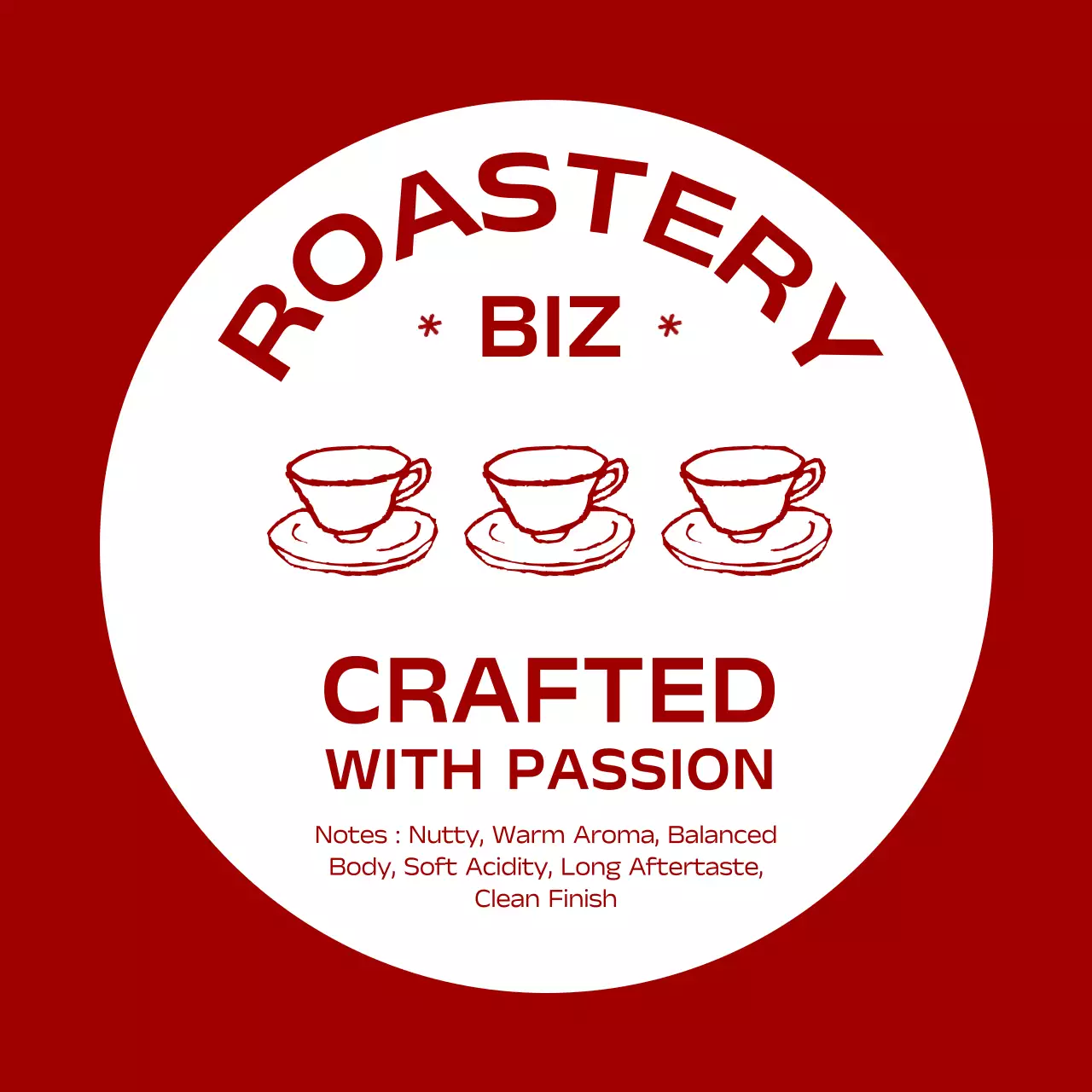 빨강 심플 커피 홍보