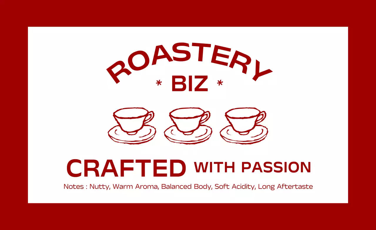 빨강 심플 커피 홍보