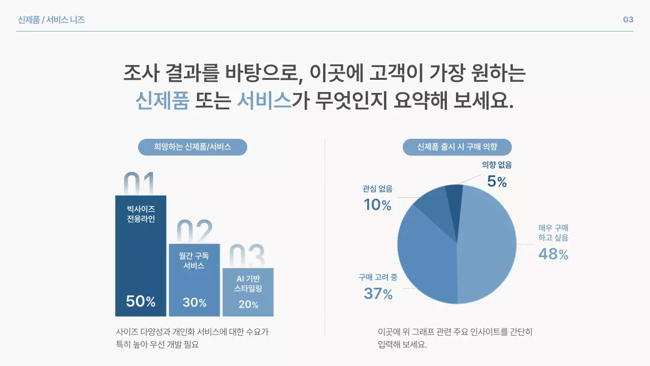 파랑 심플 브랜드 설문조사 보고서 홍보