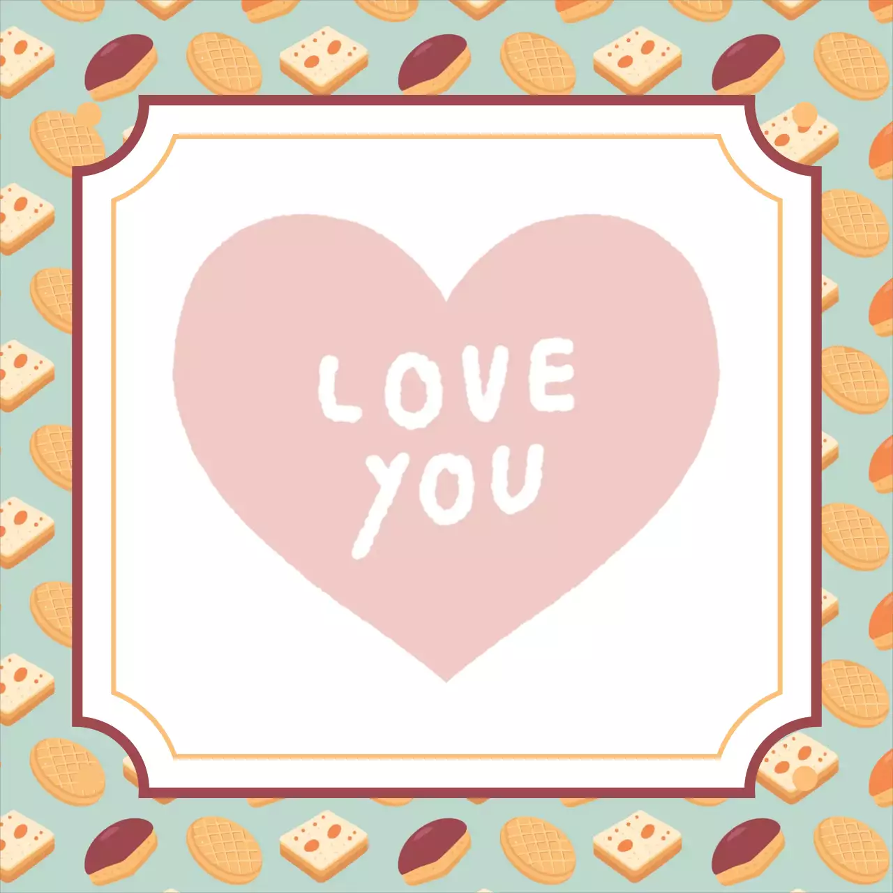 연두 아기자기한 사랑 고백 엽서