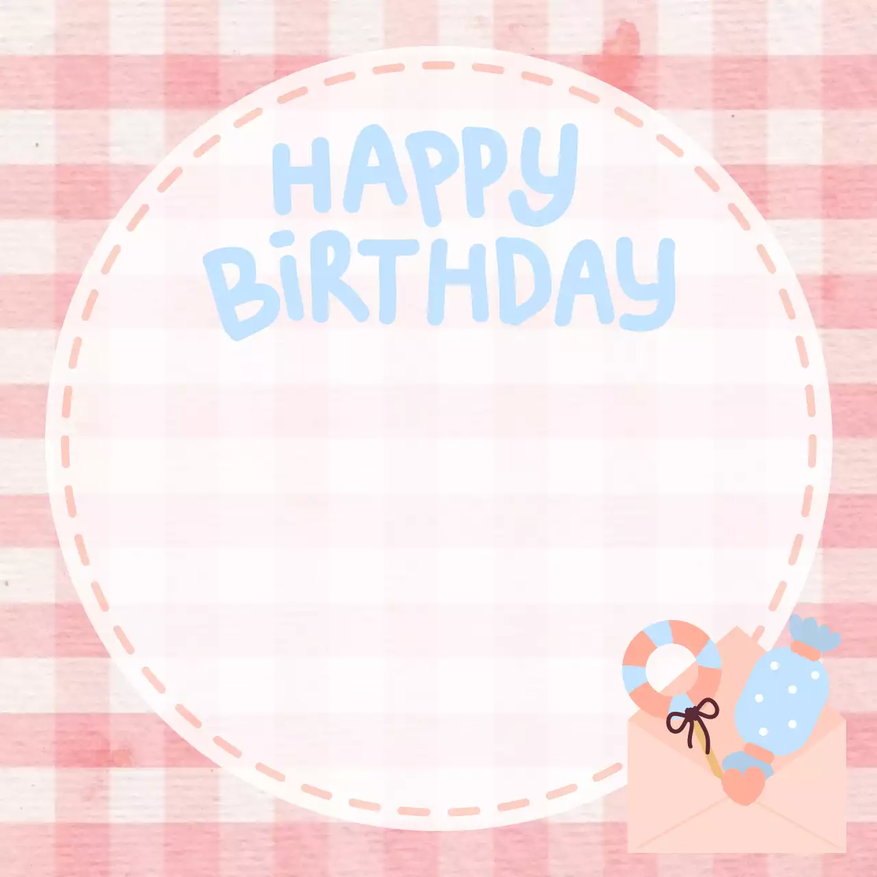 핑크 아기자기한 생일 기념