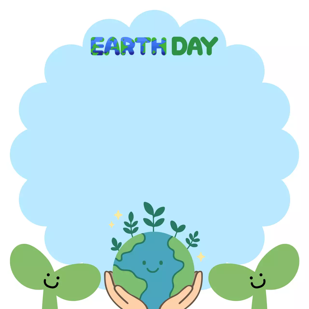 푸른 귀여운 지구사랑 포토프레임