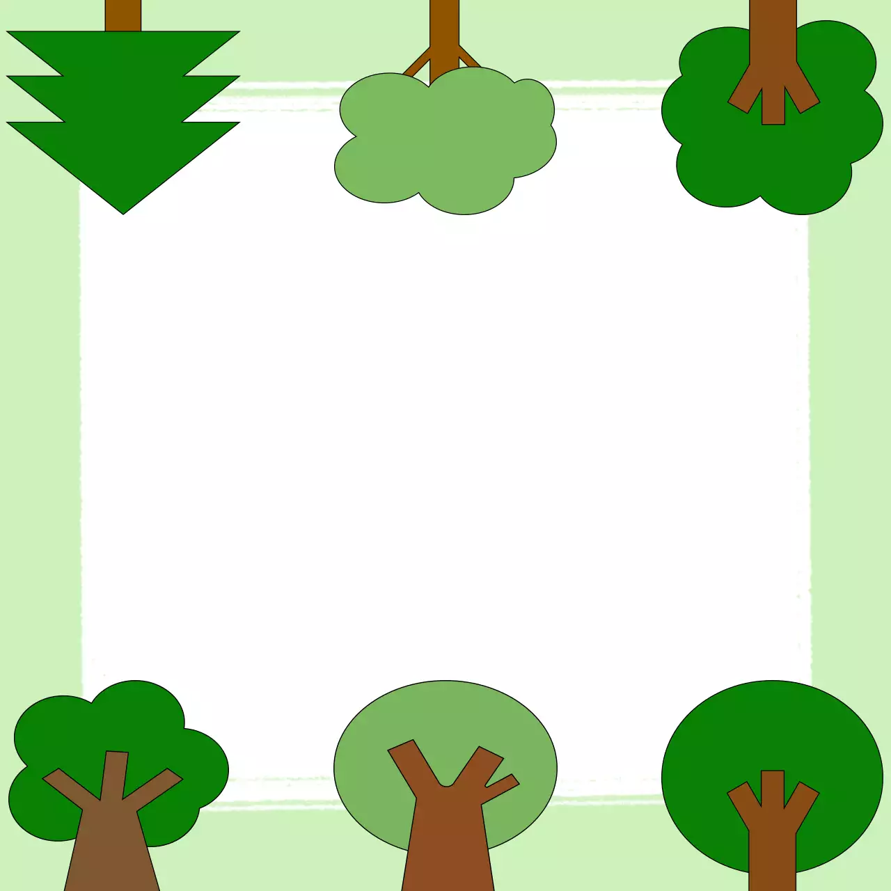 귀여운 초록색 식목일 나무 기록지