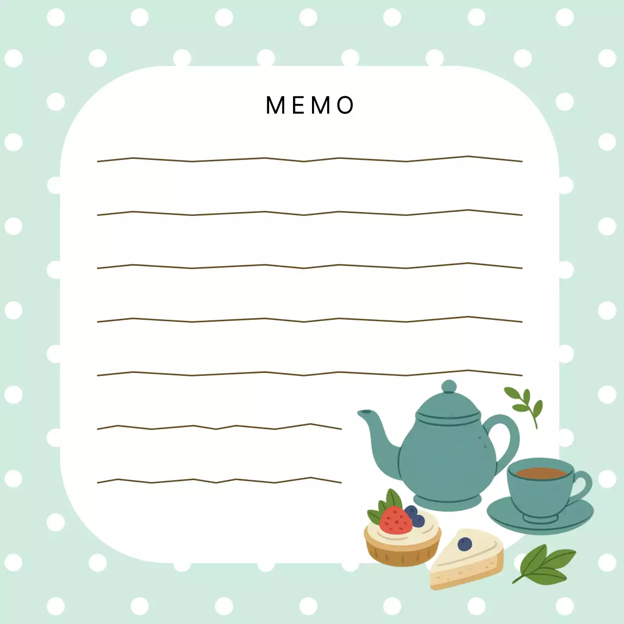 민트 미니멀 문구