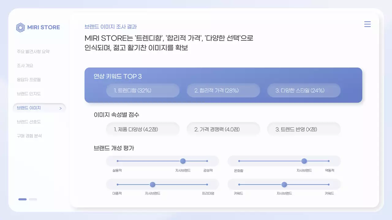 파랑 깔끔 브랜드 설문조사 안내