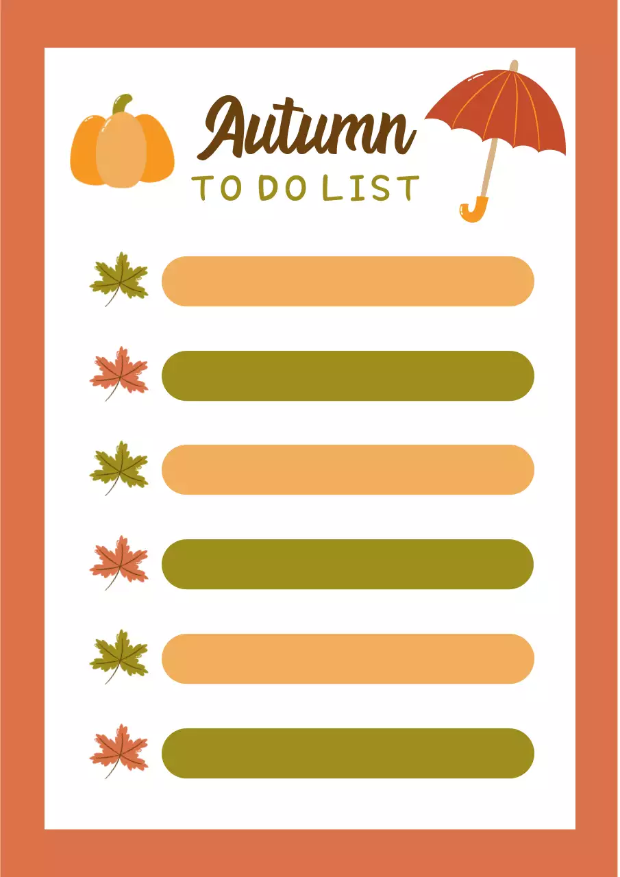 가을 투두리스트 템플릿