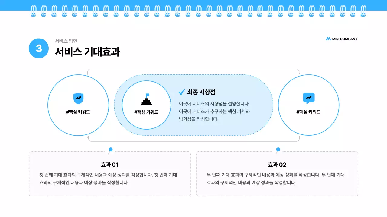 파랑 깔끔 채용 대행 제안서 기획서