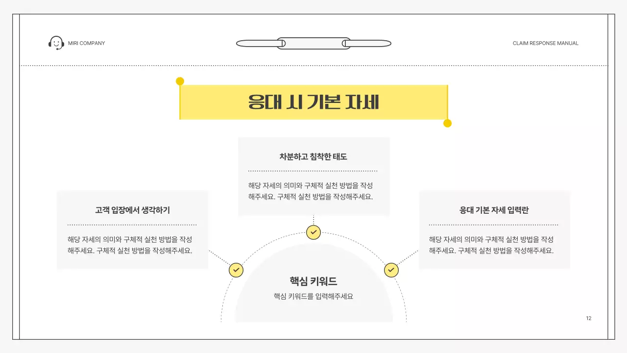 노랑 심플 클레임 대응 매뉴얼 설명서