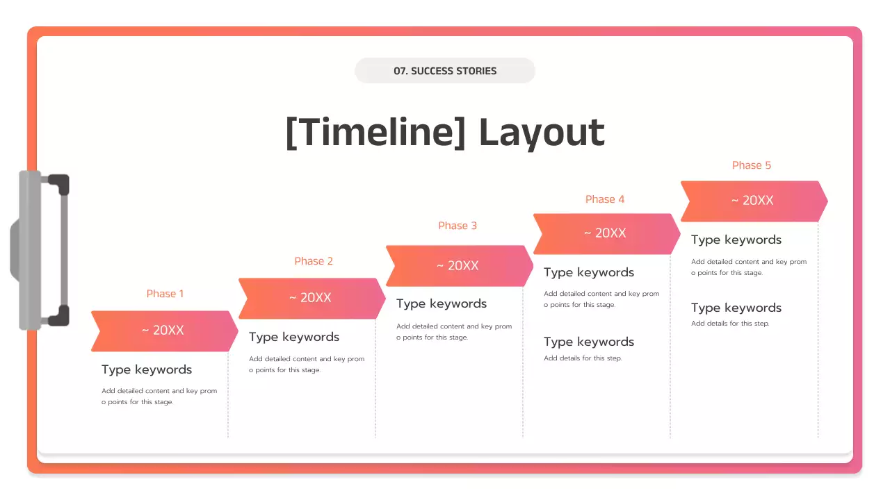 핑크색 현대 비즈니스 플랜