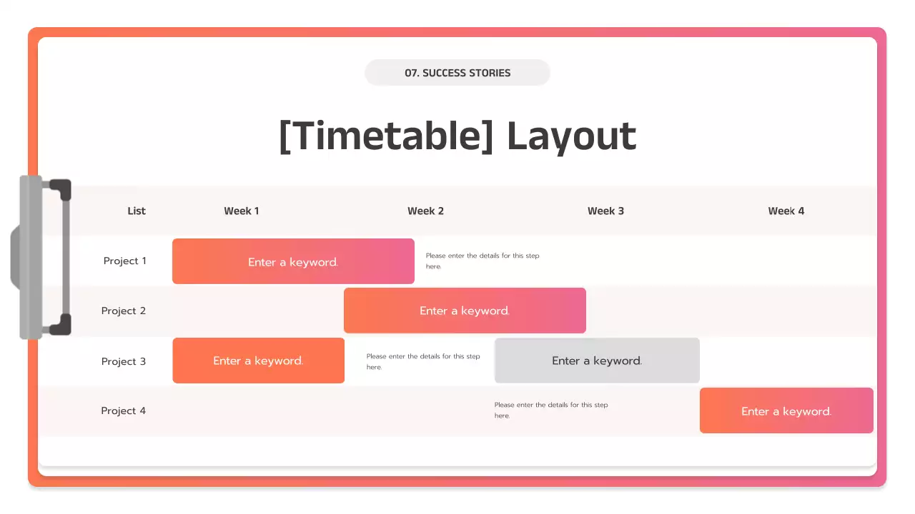 핑크색 현대 비즈니스 플랜