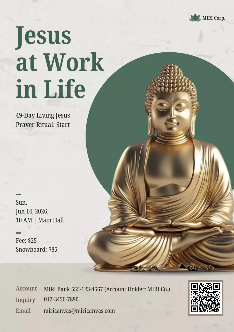 녹색 미니멀리즘 영적 행사