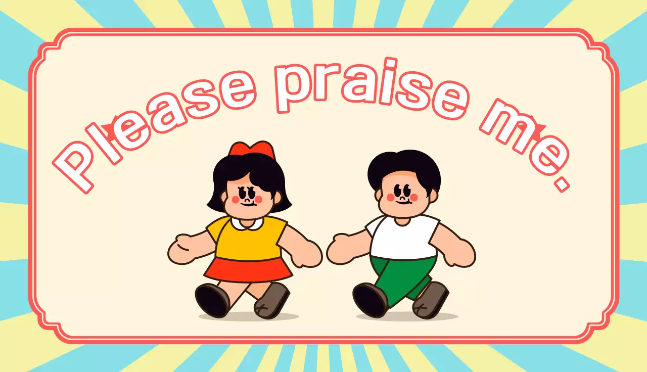 Adesivos rosa fofos de elogio