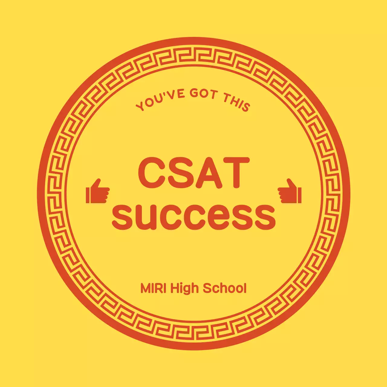 Yellow Simple College Scholastic Ability Test Cheer