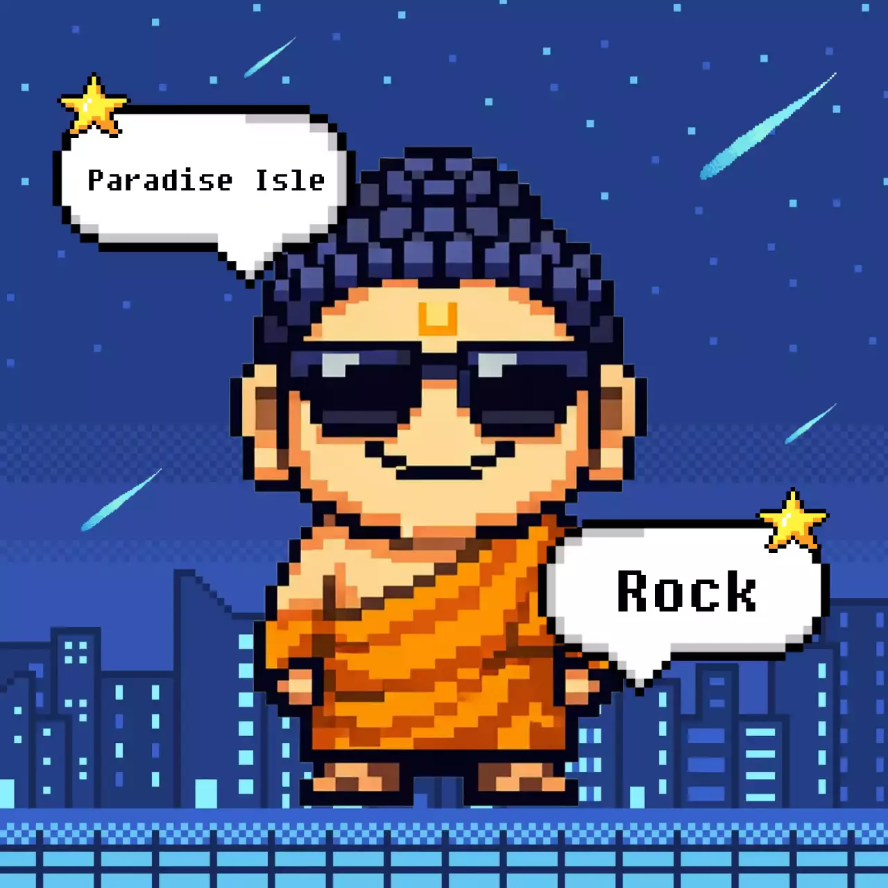 Blue Retro Character Parody